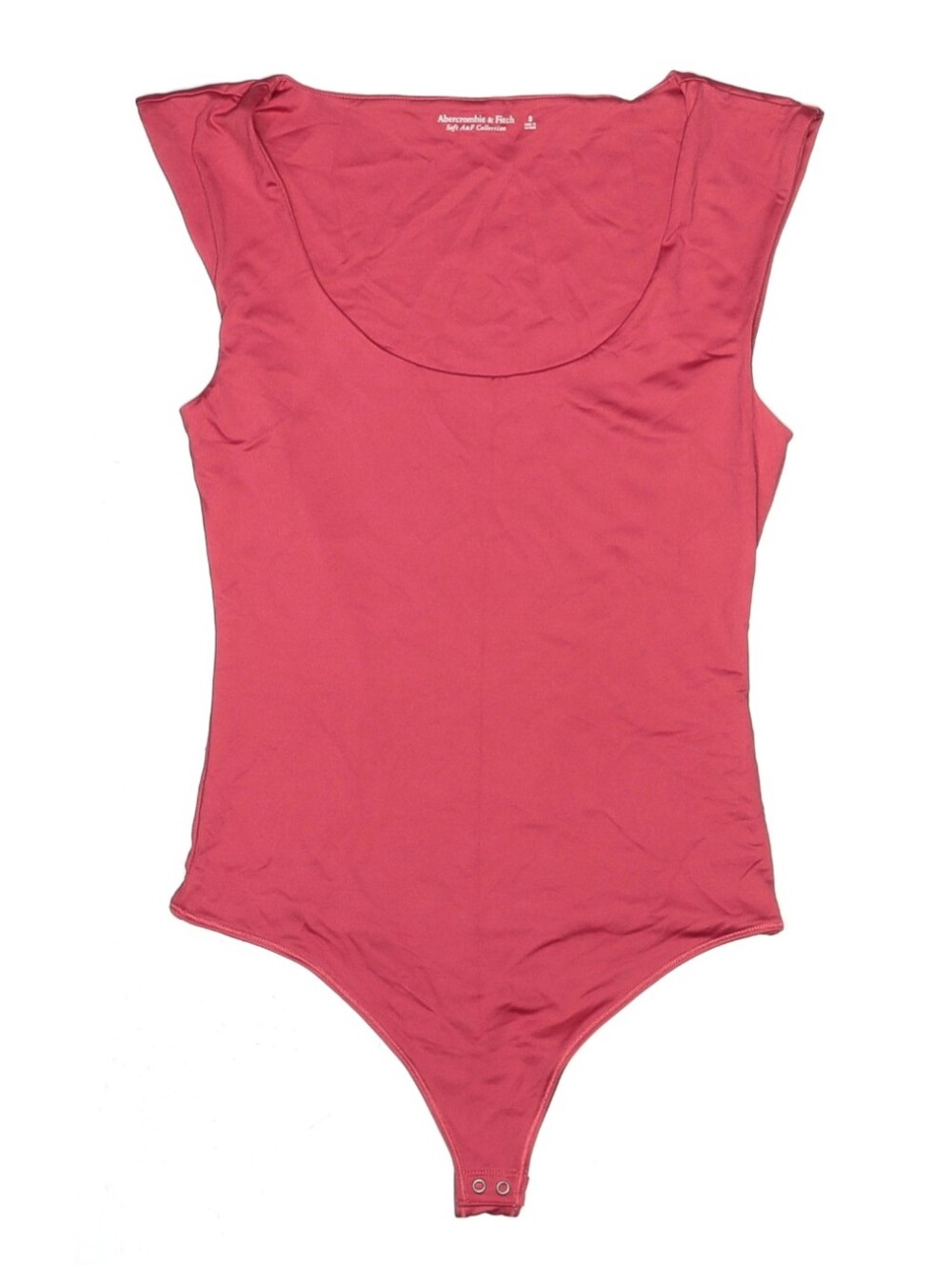 NEW Abercrombie & Fitch Seamless Cap Sleeve Bodysuit Sz XL Watermelon Pink